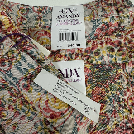 GV Amanda The Original Slimming Jean Stonewood-Roman Scrolls Size 16 New