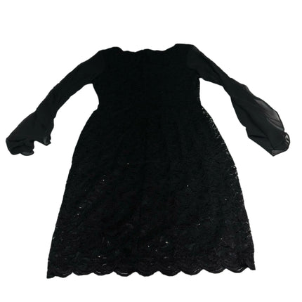 Connected Apparel Black Lace Dress Size 6 New