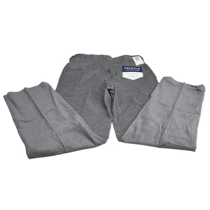 Haggar Stretch Corduroy Pants Charcoal Size 34W X 32L New