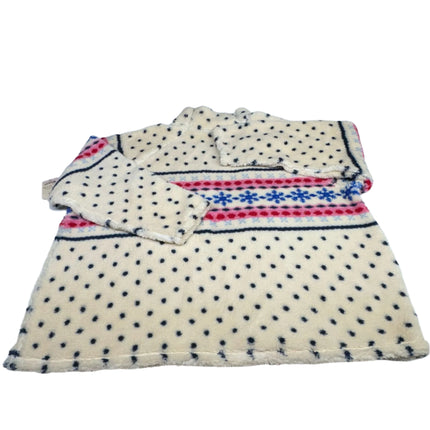 St. John's Bay Women's Sherpa Pullover Snowflake Print Size 3X New