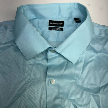 Van Heusen Tall Fit Bermuda Dress Shirt Blue Size 2XL New