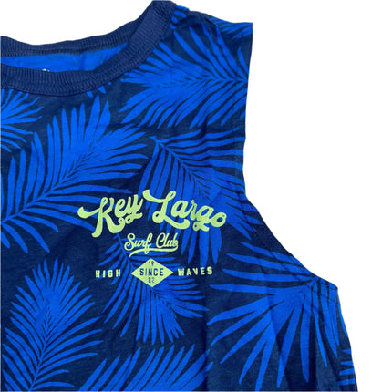 Thereabouts Boys' Key Largo Palm Print Sleeveless Shirt Blue Size M (10/12) New
