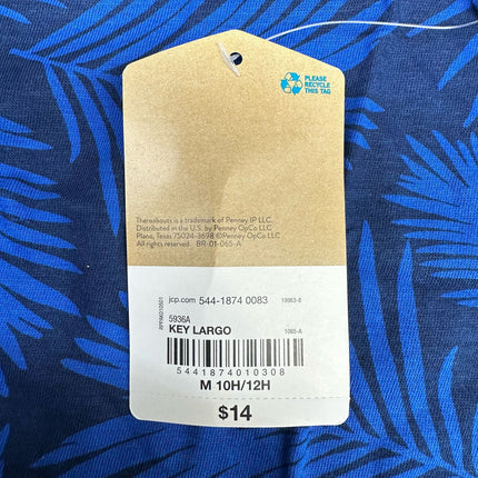 Thereabouts Boys' Key Largo Palm Print Sleeveless Shirt Blue Size M (10/12) New