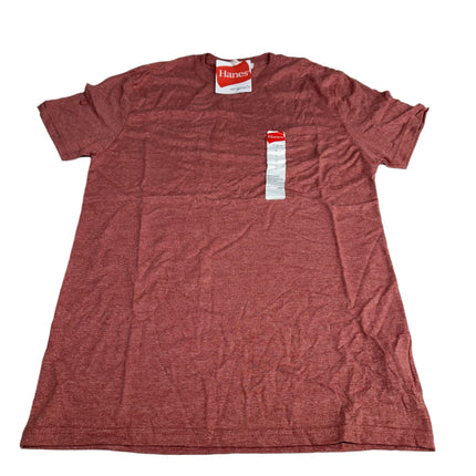 Hanes Originals Red Heather Short Sleeve T-Shirt Size S  2 Pack New