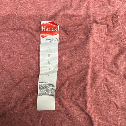 Hanes Originals Red Heather Short Sleeve T-Shirt Size S  2 Pack New