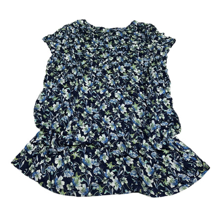 Liz Claiborne Floral Sleepwear Dress Navy Blue Size Large New