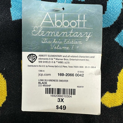 Abbott Elementary Long Sleeve Kindness Sweater Black Size 3X New