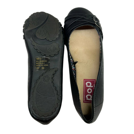 Pop Nelly Memory Foam Flats Black Women's Size 8W New
