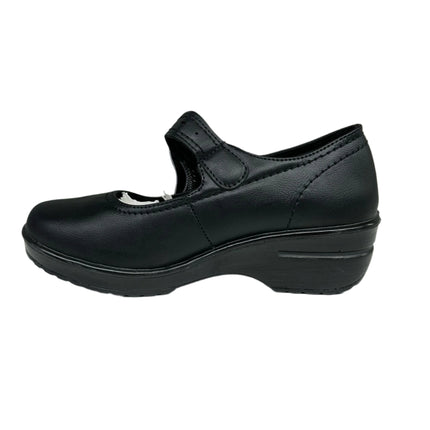 Easy Works by Easy Street Letsee Women's Black Slip-Resistant Shoes Size 9W New