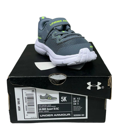 Under Armour BINF Assert 10 AC Grey Size 5K Unisex New