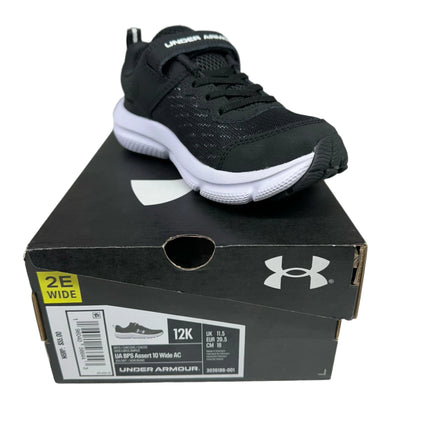 Under Armour Assert 10 Alternate Closure 2E Wide Black/Red Size 12K Boys New