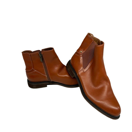 Franco Sarto Horace2 Side-Zip Ankle Boots Cognac Size 7.5 Women's New Without Box