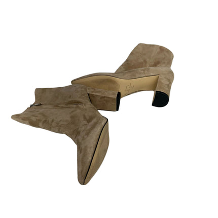 Marc Fisher LTD Pointed Toe Suede Ankle Boots Taupe Size 9.5 Women's New Without Box