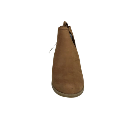 TOMS Suede Wedge Booties Chestnut Brown Size 7 Women's New Without Box