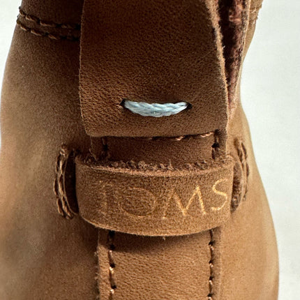 TOMS Suede Wedge Booties Chestnut Brown Size 7 Women's New Without Box