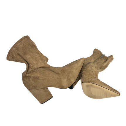 Marc Fisher LTD Suede Pointed Toe Sock Boots Taupe Size 10 Women's New Without Box