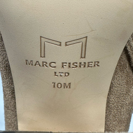 Marc Fisher LTD Suede Pointed Toe Sock Boots Taupe Size 10 Women's New Without Box