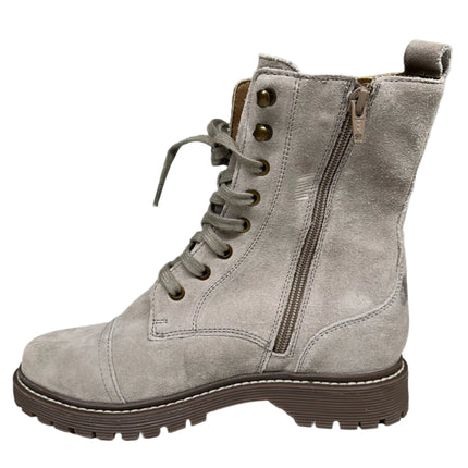 Zodiac Taupe Suede Lace-Up Combat Boots Size 6.5 New Without Box