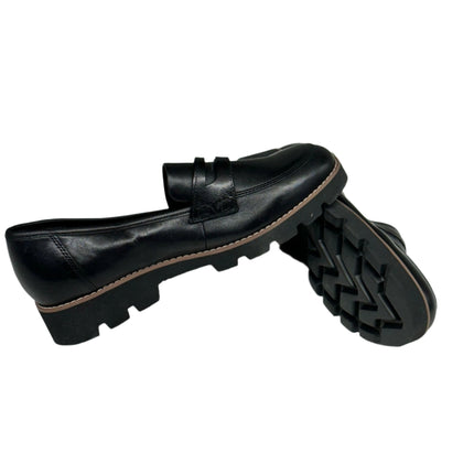 Vionic Leather Lug Sole Loafers Black Size 7.5 New Without Box