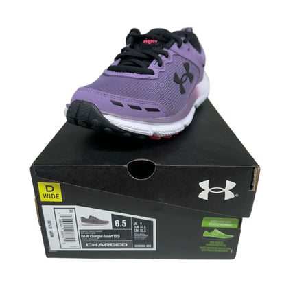 Under Armour Charged Assert 10 Running Shoes White/Gray Size 6.5 D WIDE Women's New