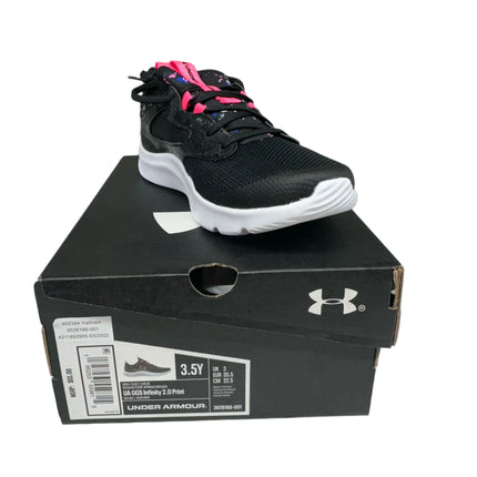 Under Armour Infinity 2.0 Print Running Shoes Purple/Print Size 3.5 Girls' New
