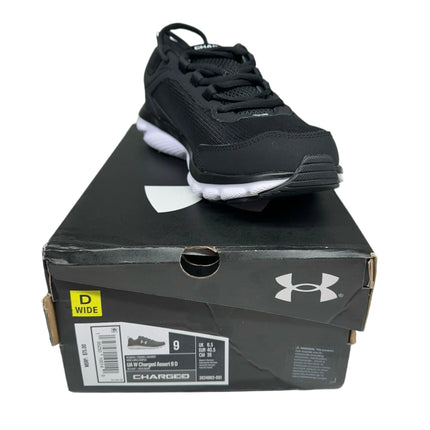 Under Armour Charged Assert 9 Black/White Size 9 D Wide Women's New