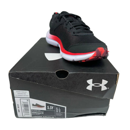 Under Armour Assert 10 Jet Gray/White Size 5.5Y Boys' New