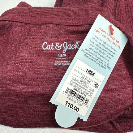 Cat & Jack™ 18M Boys' Long Sleeve Top - Red