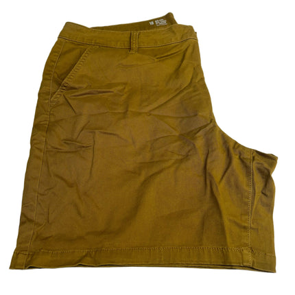 Ana Womens Size 18 Mid-Rise Midi Green Khaki Shorts New