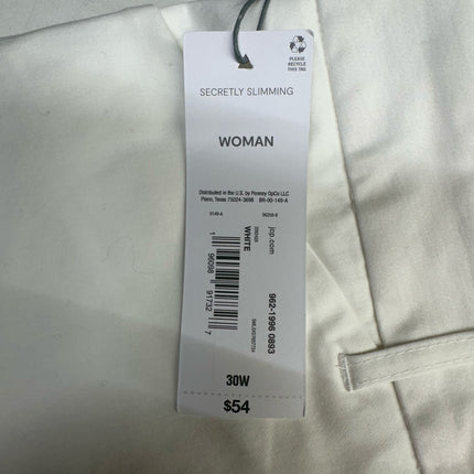 Liz Claiborne Women's White Secretly Slimming Pants Size 30W