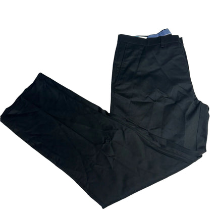 Haggar Men's Premium No Iron Straight Fit Flex Waistband, Black, Size 36W x 32L, New