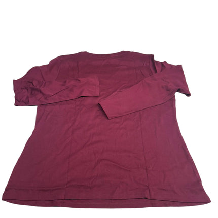 Liz Claiborne Women's Long Sleeve Top Burgundy Passion Size XXL (New)