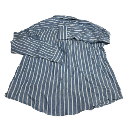 St. John's Bay Men's Classic Shirt Blue White Stripe Size XL (New)