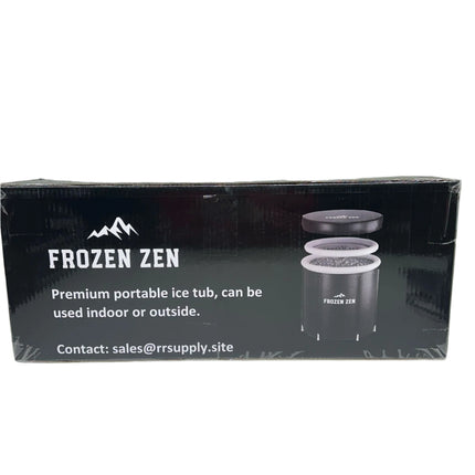 Frozen Zen Ice Bath Tub for Athletes with Lid, XL 105 Gallons Portable Ice Bath, Outdoor Cold Plunge Tub, Large Inflatable Ice Bath, Cold Water Therapy Training (1, white/black)