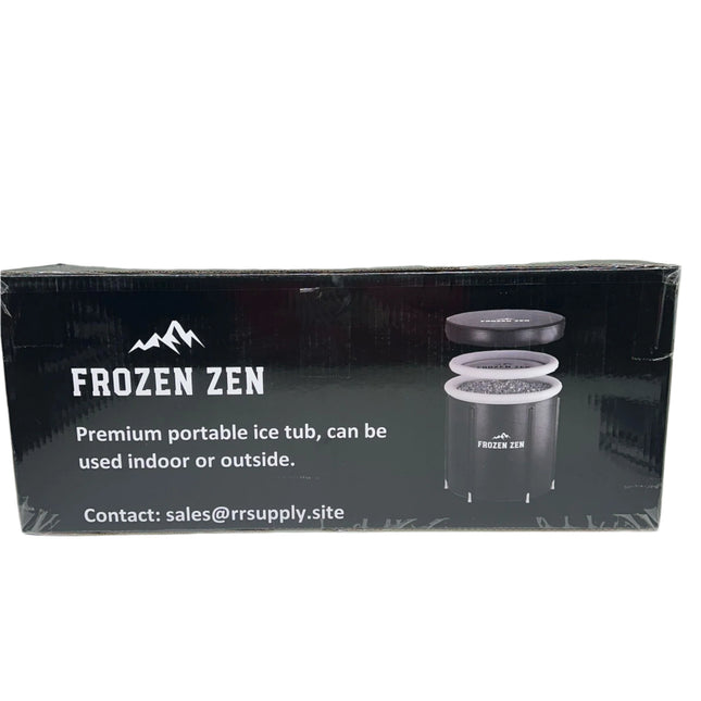 Frozen Zen Ice Bath Tub for Athletes with Lid, XL 105 Gallons Portable Ice Bath, Outdoor Cold Plunge Tub, Large Inflatable Ice Bath, Cold Water Therapy Training (1, white/black)