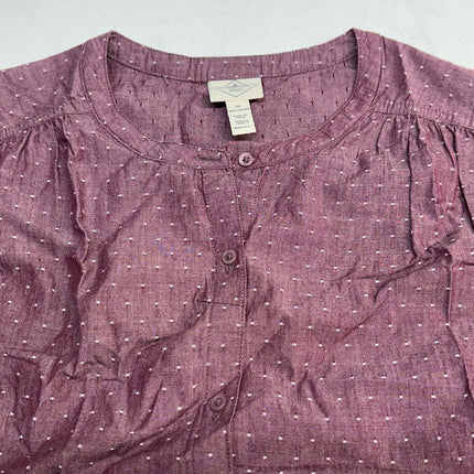 St. John's Bay Women's Essential Blouse - Maroon | XL - New Without Tags