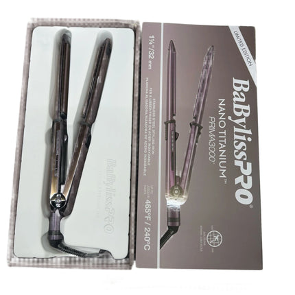 BaBylissPRO Nano Titanium Limited Edition Prima3000 Flat Iron - Purple, 1.25" (New)