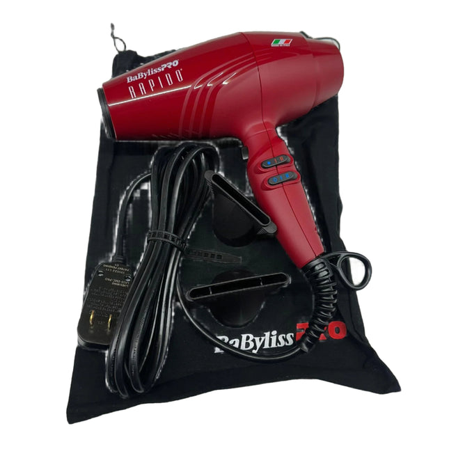 BaBylissPRO Nano Titanium Italian Rapido Hair Dryer - Professional, Lightweight 2000 Watt (New)