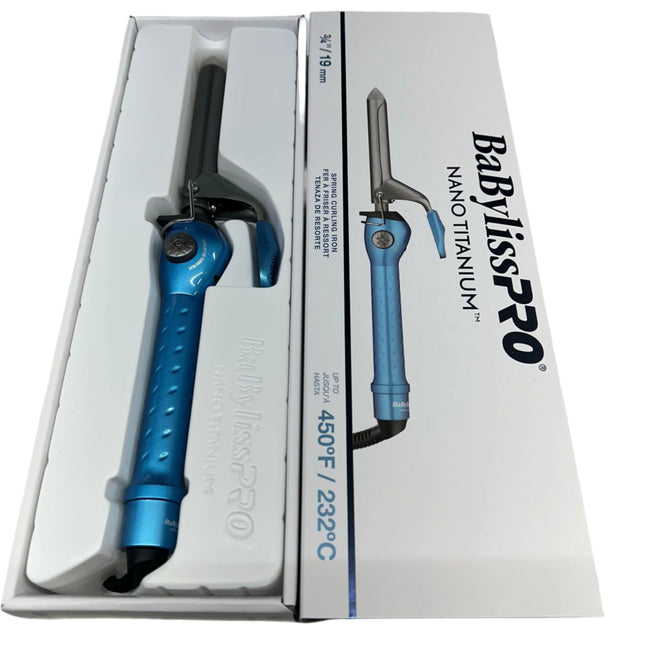 BaBylissPRO Nano Titanium Spring Curling Iron 3/4" up to 450° (New)