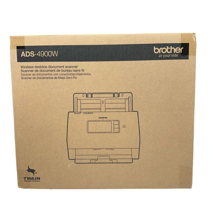 Brother ADS-4900W Professional Desktop Scanner with Fast Scan Speeds, Duplex, Wireless, and Large Touchscreen, White (New)