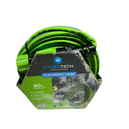 HydroTech FlatJacket 5/8" 50 ft Garden Hose with Patented Force Control Technology | Open Box