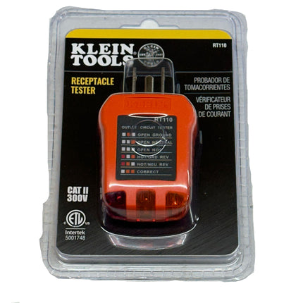 Klein Tools RT110 AC Electrical Outlet Tester – New