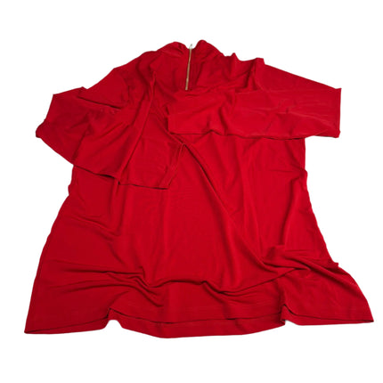 Liz Claiborne Red Twist Front Long Sleeve Dress Size L New