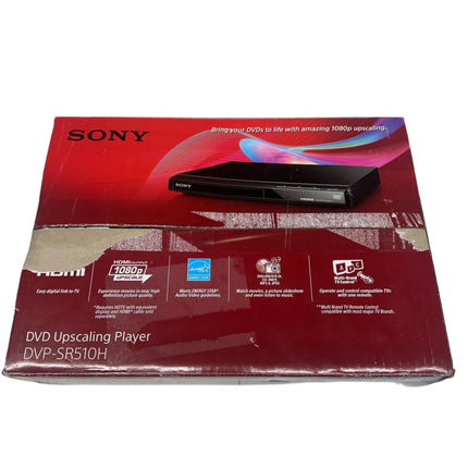 Sony 1080p Upscaling DVD Player DVPSR510H – Black – Open Box