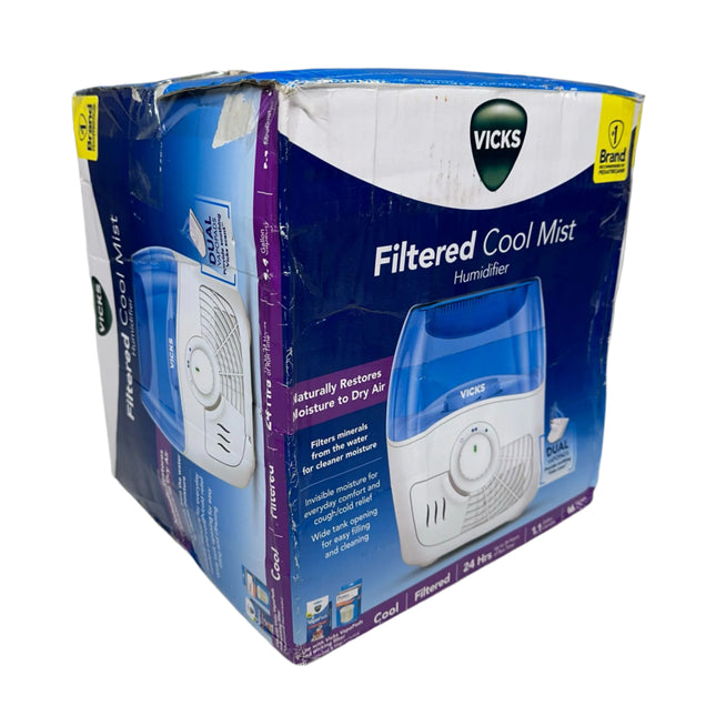 Vicks Filtered Cool Mist Humidifier – 1.1 Gallon – Medium Room – Used