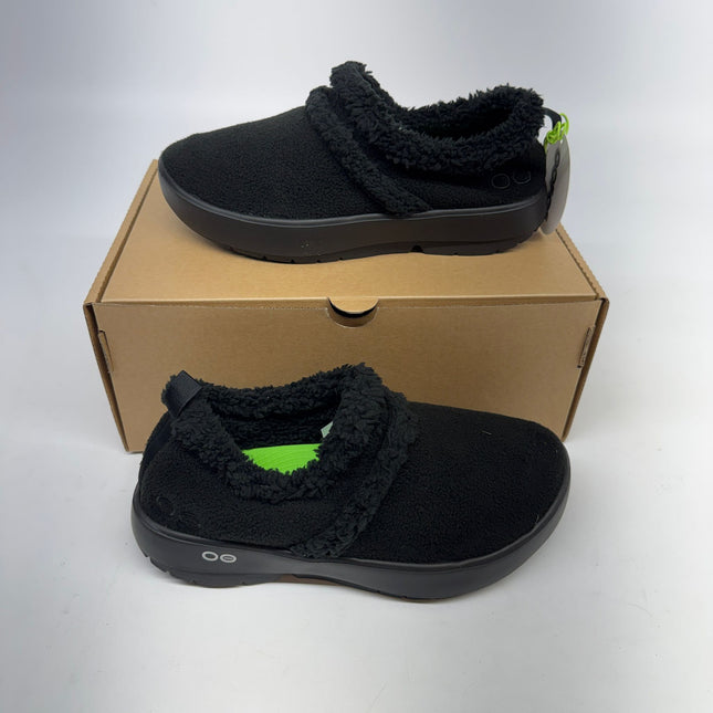 OOFOS OOcoozie Low Recovery Shoe Black Size 8 New