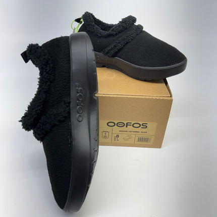 OOFOS OOcoozie Low Recovery Shoe Black Size 8 New