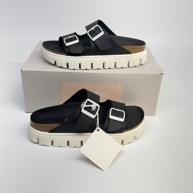 Birkenstock Papillio Arizona Chunky Sandals Black Size 5 New