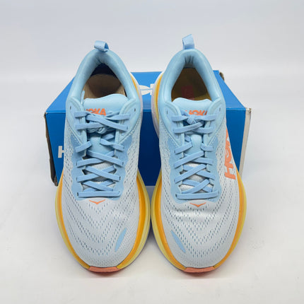 HOKA Bondi 8 Road Running Shoe Blue/Orange women's Size 7.5 Wide New