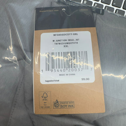The North Face Junction Jacket Grey Men's Size XXL New